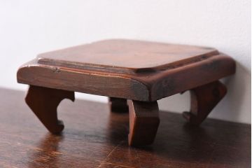 アンティーク家具　昭和期　古い木のアンティーク花台