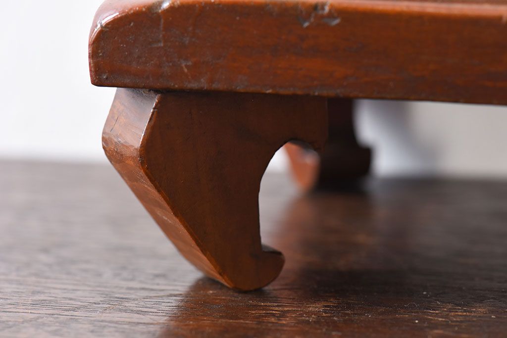 アンティーク家具　昭和期　古い木のアンティーク花台