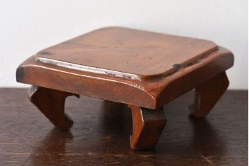 アンティーク家具　昭和期　古い木のアンティーク花台