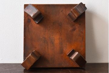 アンティーク家具　昭和期　古い木のアンティーク花台