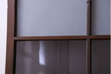 和製アンティーク　すりガラス入り!古い木のガラス戸2枚セット