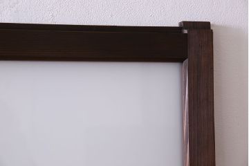 和製アンティーク　すりガラス入り!古い木のガラス戸2枚セット