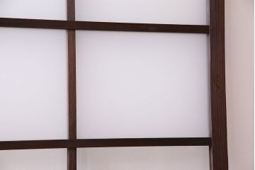 和製アンティーク　すりガラス入り!古い木のガラス戸2枚セット