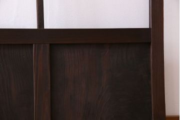 和製アンティーク　すりガラス入り!古い木のガラス戸2枚セット