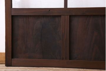 和製アンティーク　すりガラス入り!古い木のガラス戸2枚セット