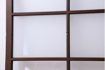 和製アンティーク　すりガラス入り!古い木のガラス戸2枚セット