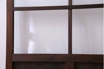 和製アンティーク　すりガラス入り!古い木のガラス戸2枚セット