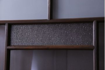 和製アンティーク　ダイヤガラス・すりガラス入り!おしゃれなデザインのガラス戸