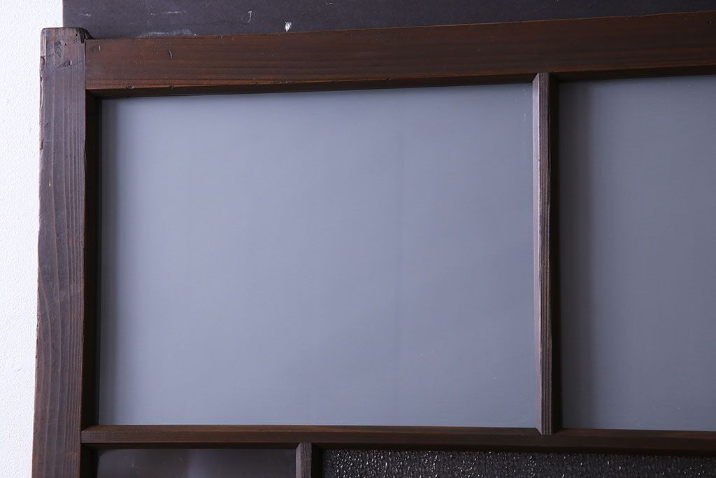 和製アンティーク　ダイヤガラス・すりガラス入り!おしゃれなデザインのガラス戸