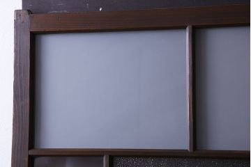 和製アンティーク　ダイヤガラス・すりガラス入り!おしゃれなデザインのガラス戸