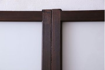 和製アンティーク　ダイヤガラス・すりガラス入り!おしゃれなデザインのガラス戸