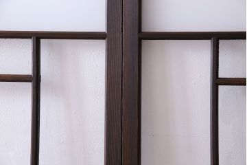 和製アンティーク　ダイヤガラス・すりガラス入り!おしゃれなデザインのガラス戸