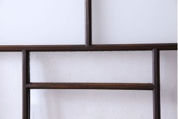 和製アンティーク　ダイヤガラス・すりガラス入り!おしゃれなデザインのガラス戸