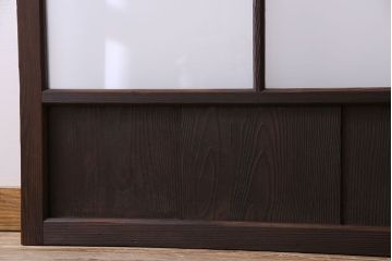 和製アンティーク　ダイヤガラス・すりガラス入り!おしゃれなデザインのガラス戸