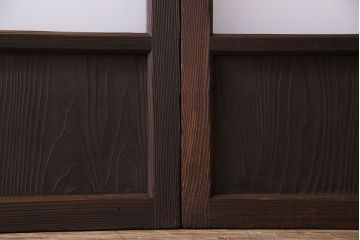 和製アンティーク　ダイヤガラス・すりガラス入り!おしゃれなデザインのガラス戸