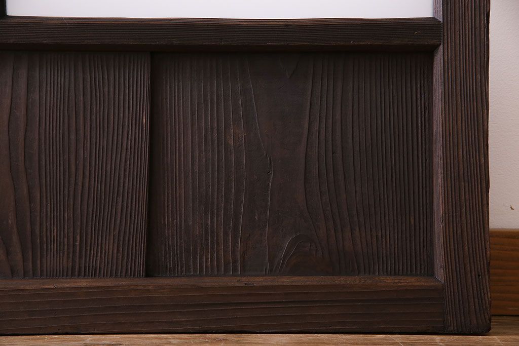 和製アンティーク　ダイヤガラス・すりガラス入り!おしゃれなデザインのガラス戸