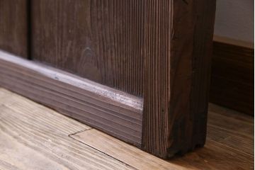 和製アンティーク　ダイヤガラス・すりガラス入り!おしゃれなデザインのガラス戸