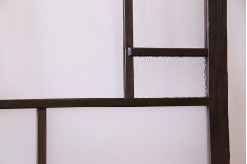 和製アンティーク　ダイヤガラス・すりガラス入り!おしゃれなデザインのガラス戸