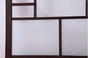 和製アンティーク　ダイヤガラス・すりガラス入り!おしゃれなデザインのガラス戸
