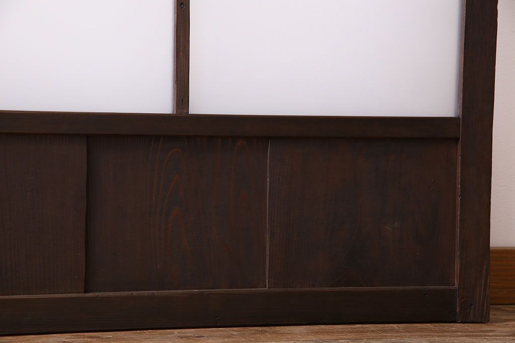 和製アンティーク　ダイヤガラス・すりガラス入り!おしゃれなデザインのガラス戸