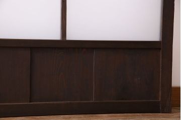 和製アンティーク　ダイヤガラス・すりガラス入り!おしゃれなデザインのガラス戸