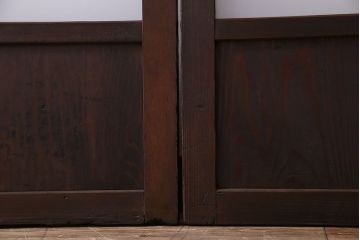 和製アンティーク　ダイヤガラス・すりガラス入り!おしゃれなデザインのガラス戸