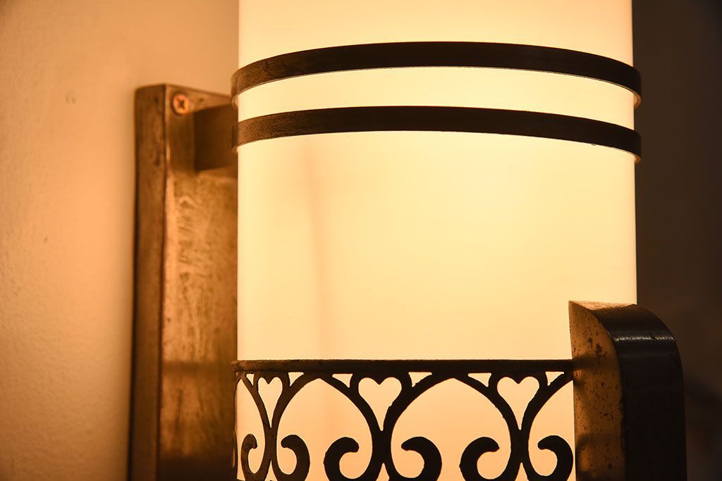 昭和レトロ　シンプルなアンティーク壁掛け照明(2)