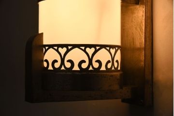 昭和レトロ　シンプルなアンティーク壁掛け照明(2)