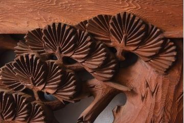 古民具・骨董　アンティーク　恵比寿・大黒　彫刻欄間一対