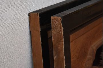 古民具・骨董　アンティーク　恵比寿・大黒　彫刻欄間一対