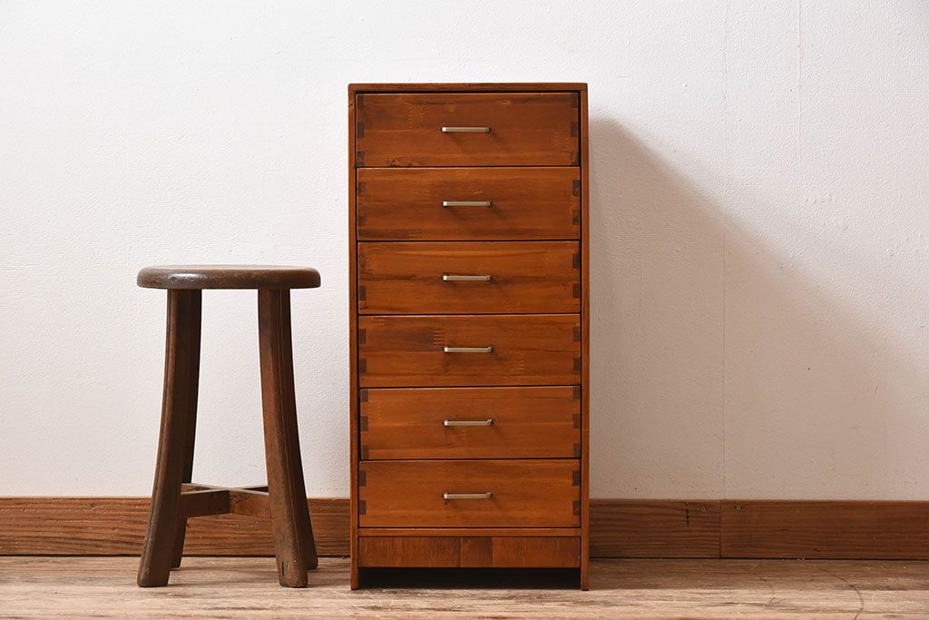 中古　手作り　シンプルな縦型小引き出し