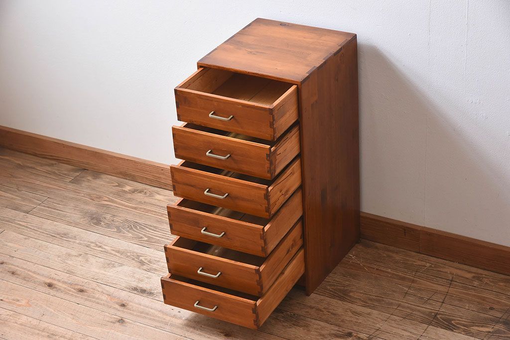 中古　手作り　シンプルな縦型小引き出し