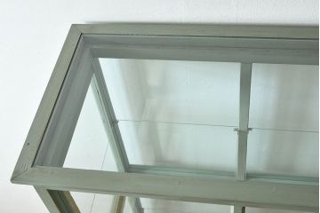 アンティーク家具　アンティーク　脚付き　縦型　上品なペイントガラスケース