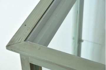 アンティーク家具　アンティーク　脚付き　縦型　上品なペイントガラスケース