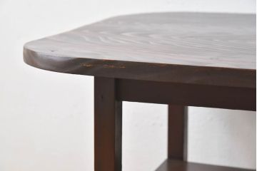 アンティーク家具　檜材　天板一枚板　古い木製のシンプルなサイドテーブル