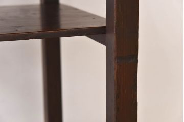アンティーク家具　檜材　天板一枚板　古い木製のシンプルなサイドテーブル