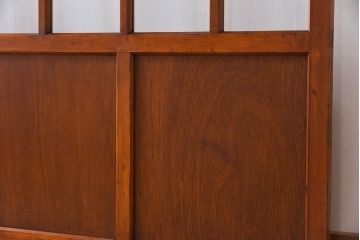 和製アンティーク　レトロな古い木のガラス戸2枚セット(2)