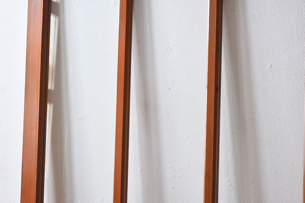 和製アンティーク　レトロな古い木のガラス戸2枚セット(2)