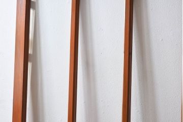 和製アンティーク　レトロな古い木のガラス戸2枚セット(2)