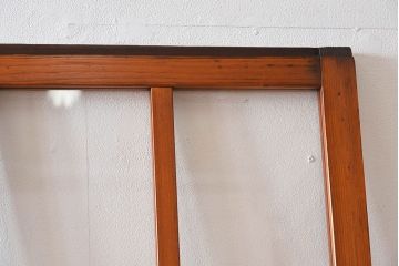 和製アンティーク　レトロな古い木のガラス戸2枚セット(2)