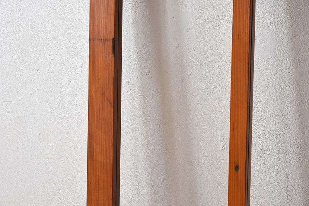 和製アンティーク　レトロな古い木のガラス戸2枚セット(2)