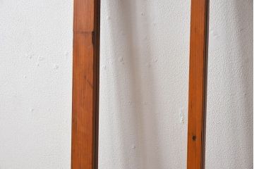 和製アンティーク　レトロな古い木のガラス戸2枚セット(2)