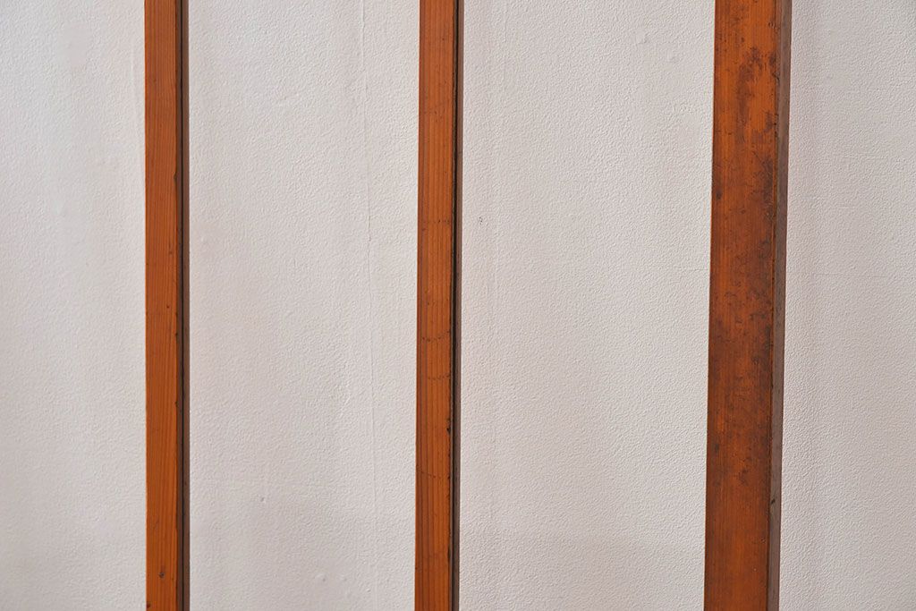 和製アンティーク　レトロな古い木のガラス戸2枚セット(2)