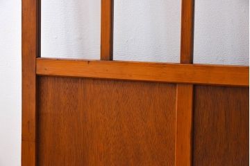 和製アンティーク　レトロな古い木のガラス戸2枚セット(2)