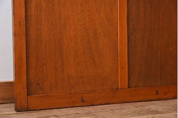 和製アンティーク　レトロな古い木のガラス戸2枚セット(2)