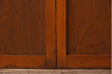 和製アンティーク　レトロな古い木のガラス戸2枚セット(2)