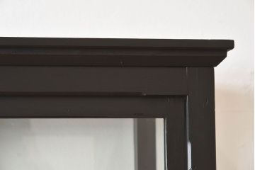 アンティーク家具　アンティーク　脚付き　縦型　上品なペイントガラスケース(2)