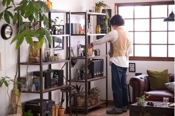 シンプルなラフジュ工房オリジナルアイアンラック【小】(1)