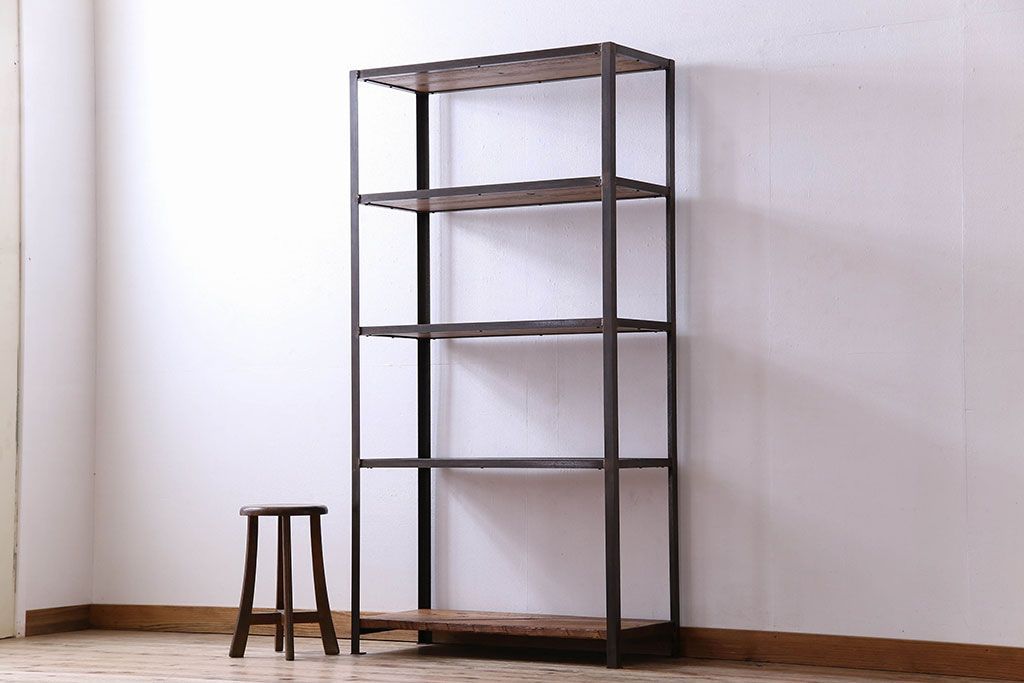 シンプルなラフジュ工房オリジナルアイアンラック【小】(1)