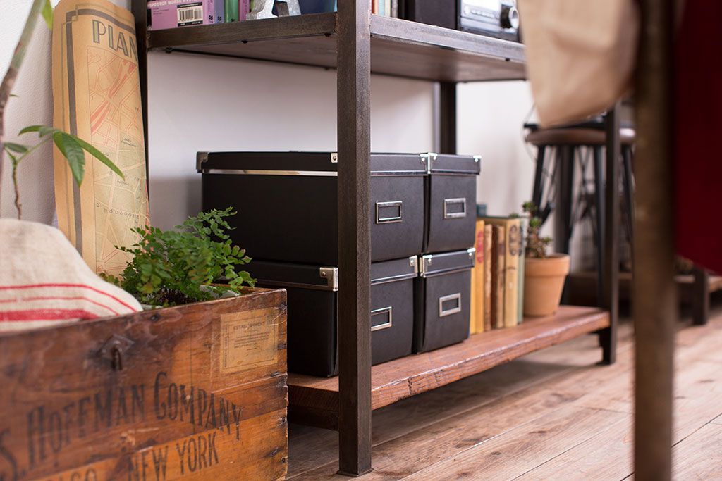 シンプルなラフジュ工房オリジナルアイアンラック【小】(2)